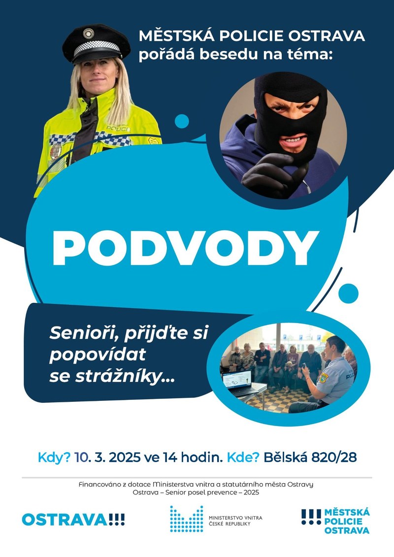 BESEDA SE STRÁŽNÍKY MĚSTSKÉ POLICIE OSTRAVA NA TÉMA PODVODY 