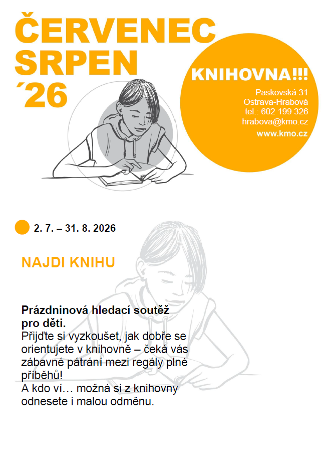 PRÁZDNINY V KNIHOVNĚ: SOUTĚŽ NAJDI KNIHU 